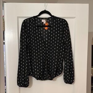 Vince Black Printed Women's Top